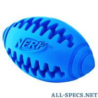 Nerf (Нёрф) Dog - Игрушка для собак "Мяч для Регби рифленый" (Резина) (10 см) 92031