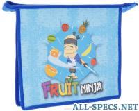 Action ! папка на молнии fruit ninja, цвет: синий. формат a5 22040152