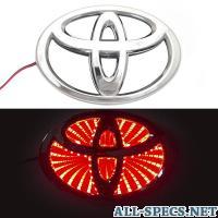 Toyota 3D logo () 120x80mm su colorato colorato illuminazione 81123