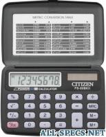Citizen 028828 калькулятор карманный fs-60bkii 8 разрядов, двойное питание, 68 97 12 мм, черный 2208416