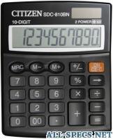 Citizen 023101 калькулятор настольный sdc-810bn 10 разрядов, двойное питание, 102 124 25 мм, черный 2208422